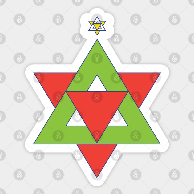 Star of David Christmas Tree Sticker by Sanford Studio